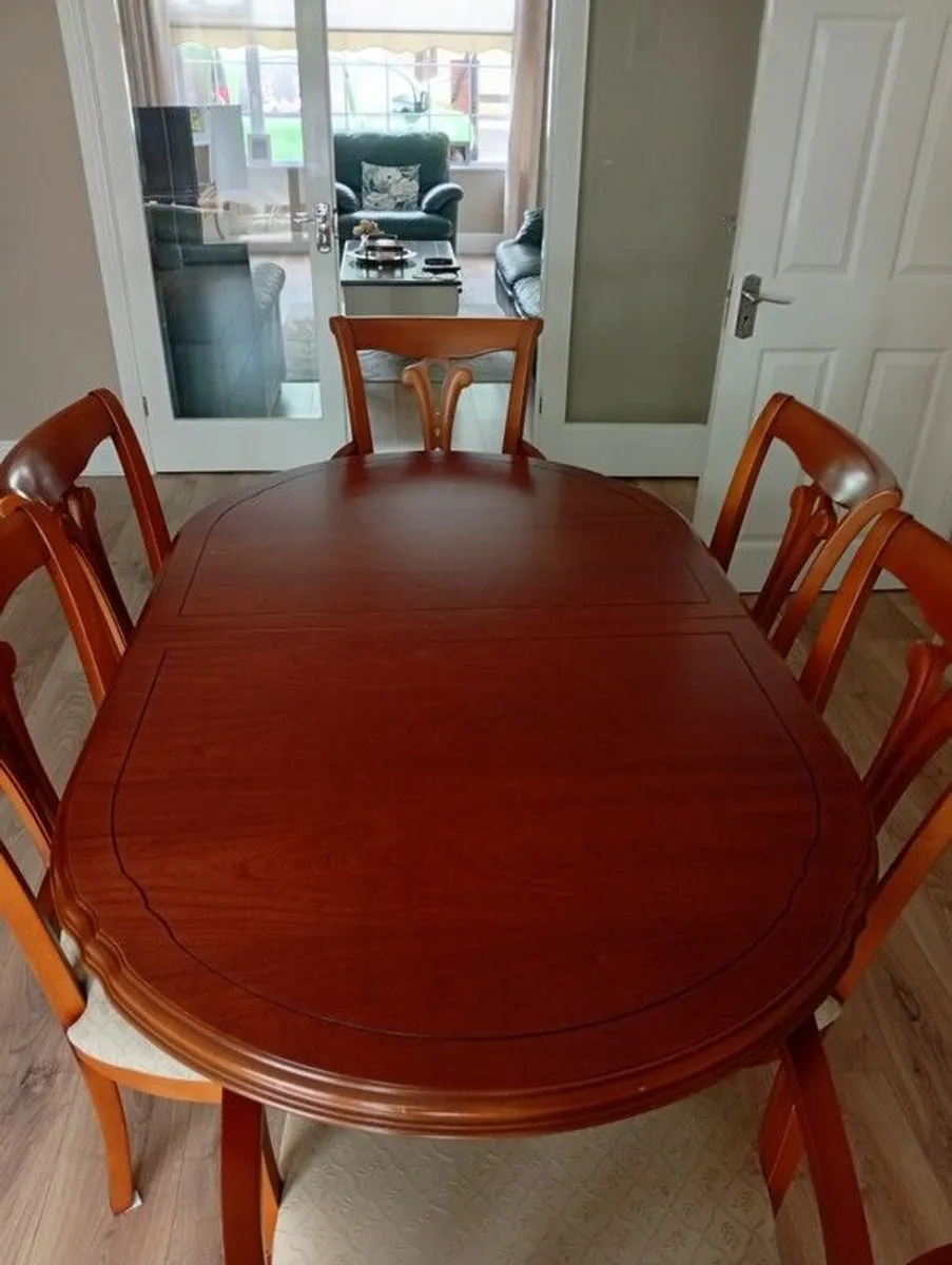 dining table and chairs and wall unit - Image 2