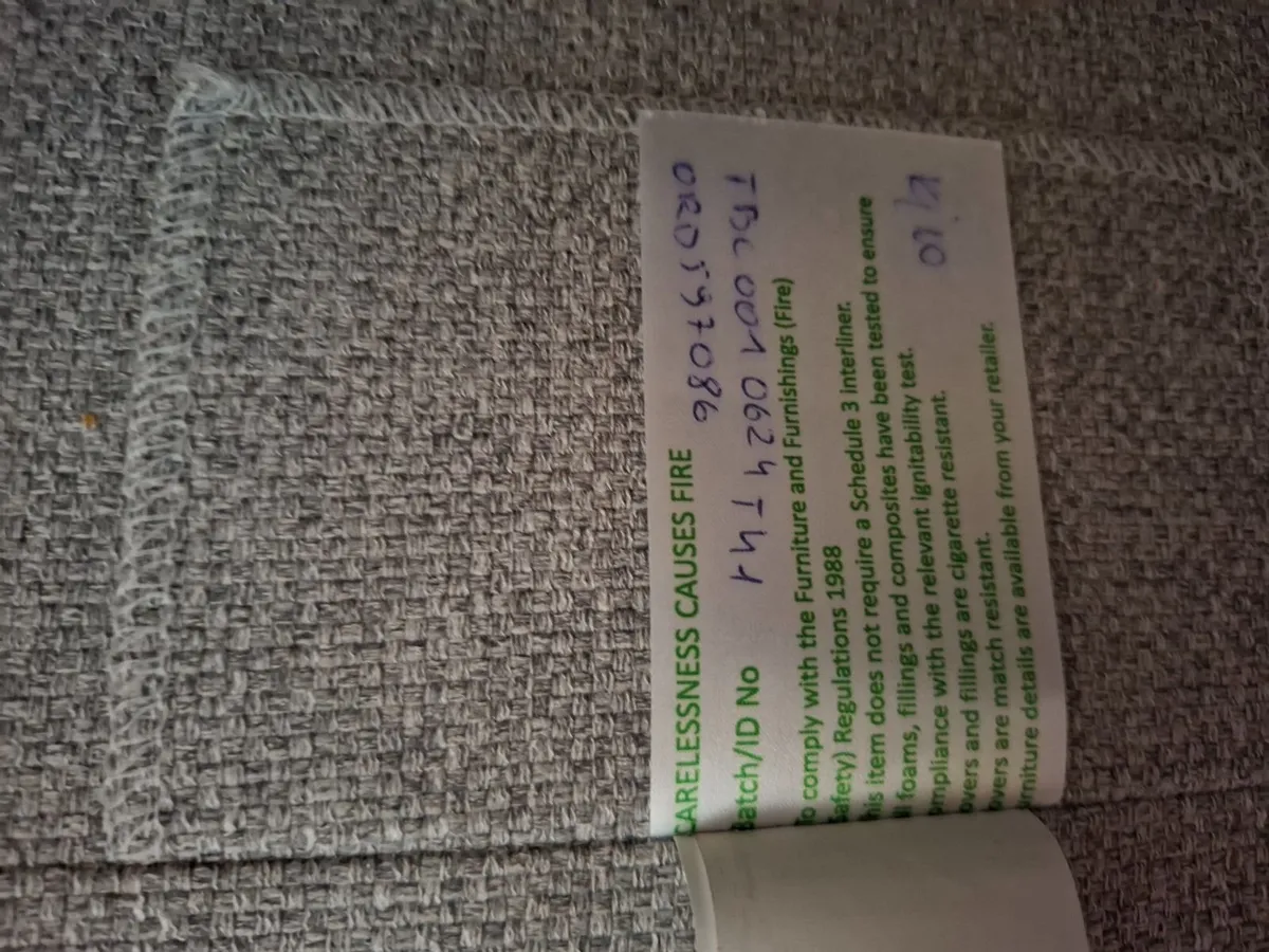 3 seater couch. Colour Grey. (Purchased EZ Living) - Image 3