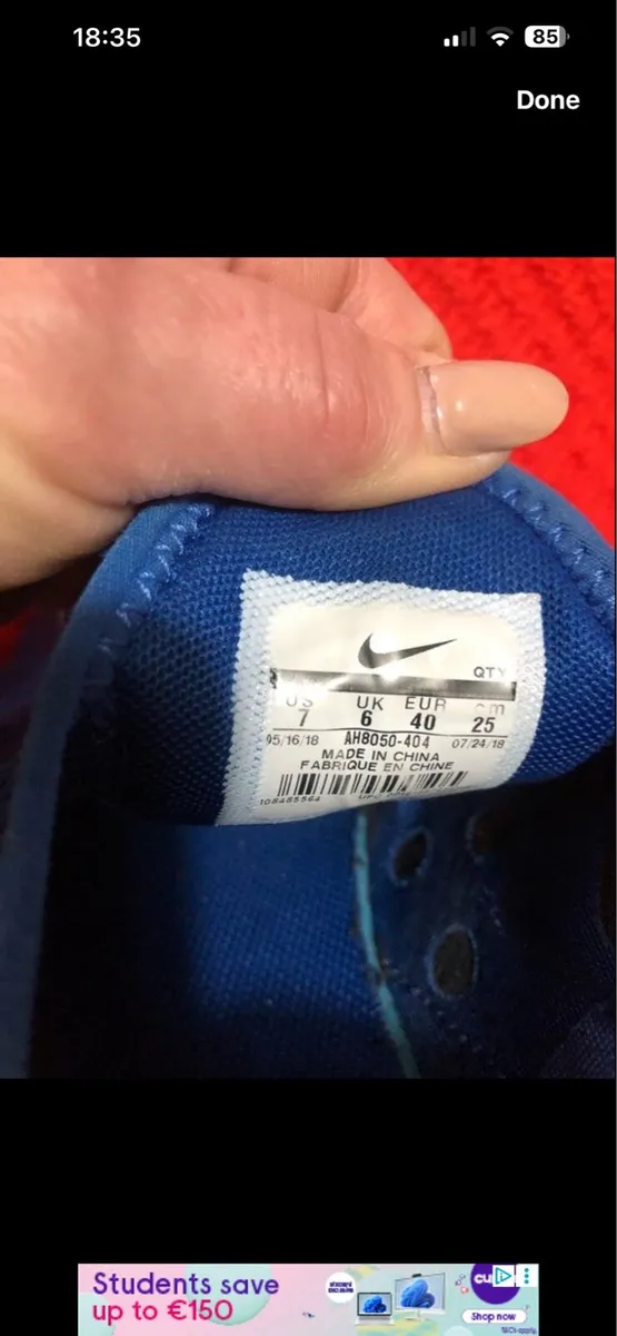 Mens Nike trainers size 6 €15 - Image 3