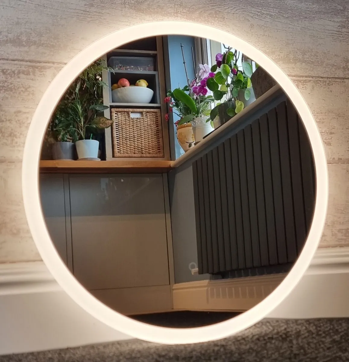 LED Bathroom Mirror 60cm Antifog Touch Neutral - Image 2