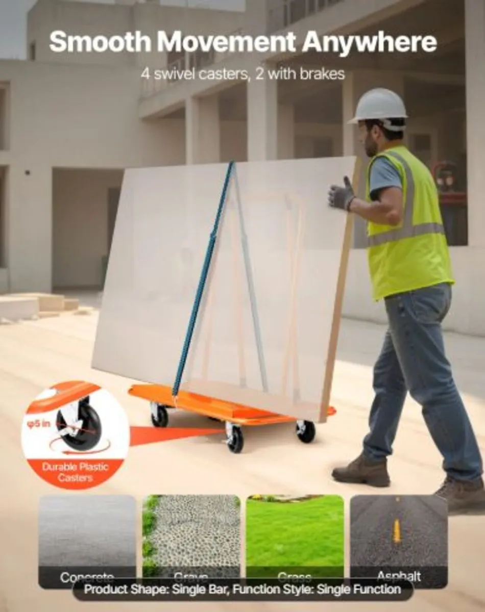 Drywall Cart Dolly, 816 kg Load Capacity, Steel - Image 3