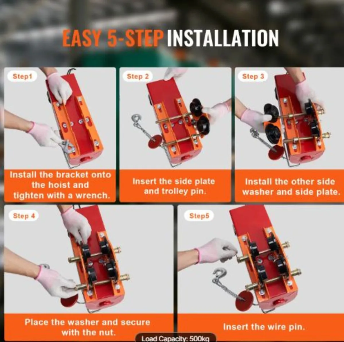 Electric Hoist Manual Trolley, 499 kg/0.5 Ton - Image 4