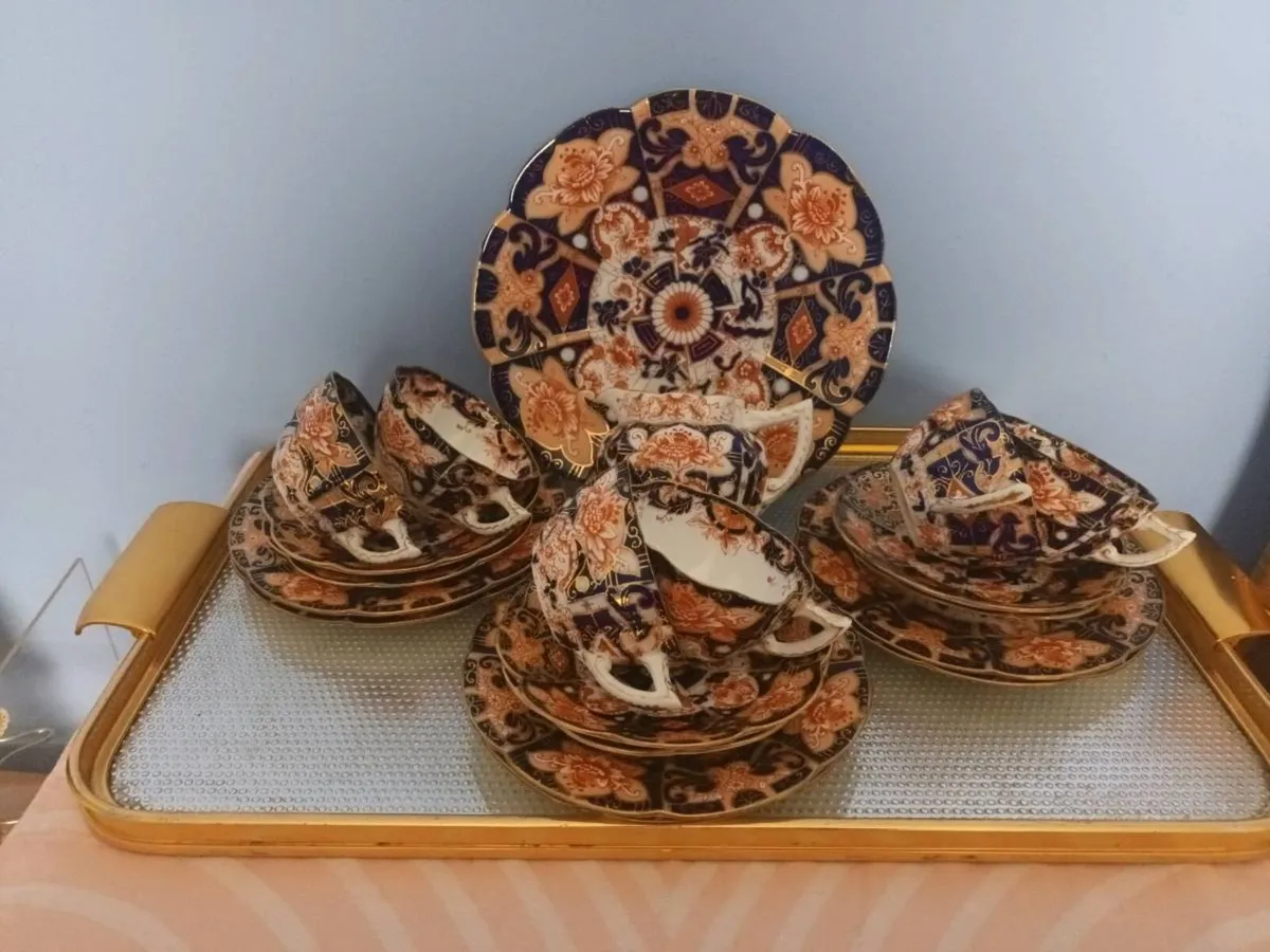 20 pcs Foley Derby Style  Tea Set  C.1884 - Image 3
