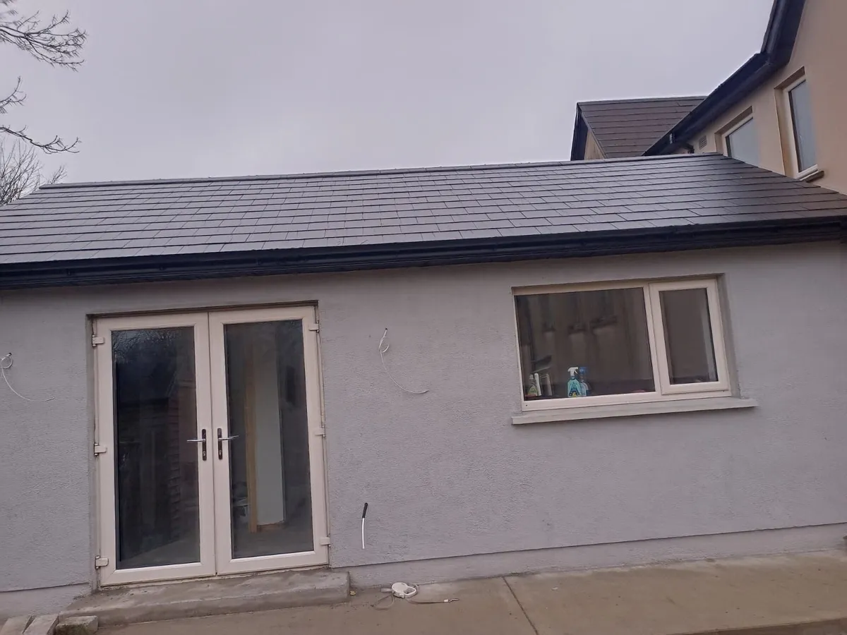Extensions built and roofed