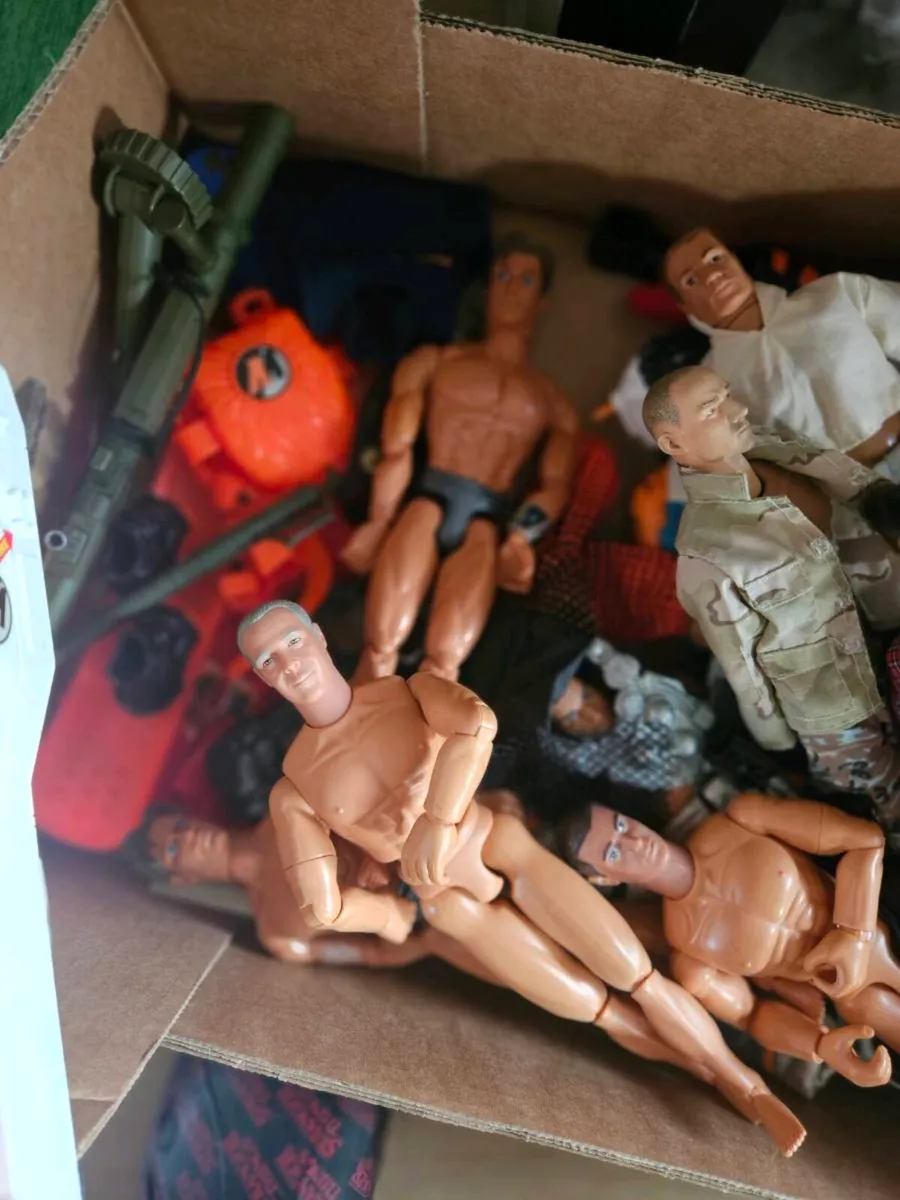 Large Box of Action Man Power Team clothes etc - Image 1