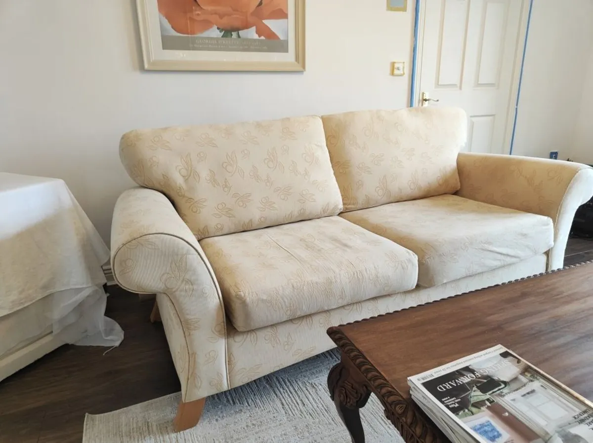 3 SEATER  SOFA  for  SALE  - & Fabric - Image 1