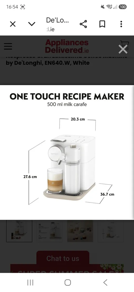 De'Longhi
Nespresso Gran Lattissima Coffee Machine - Image 4