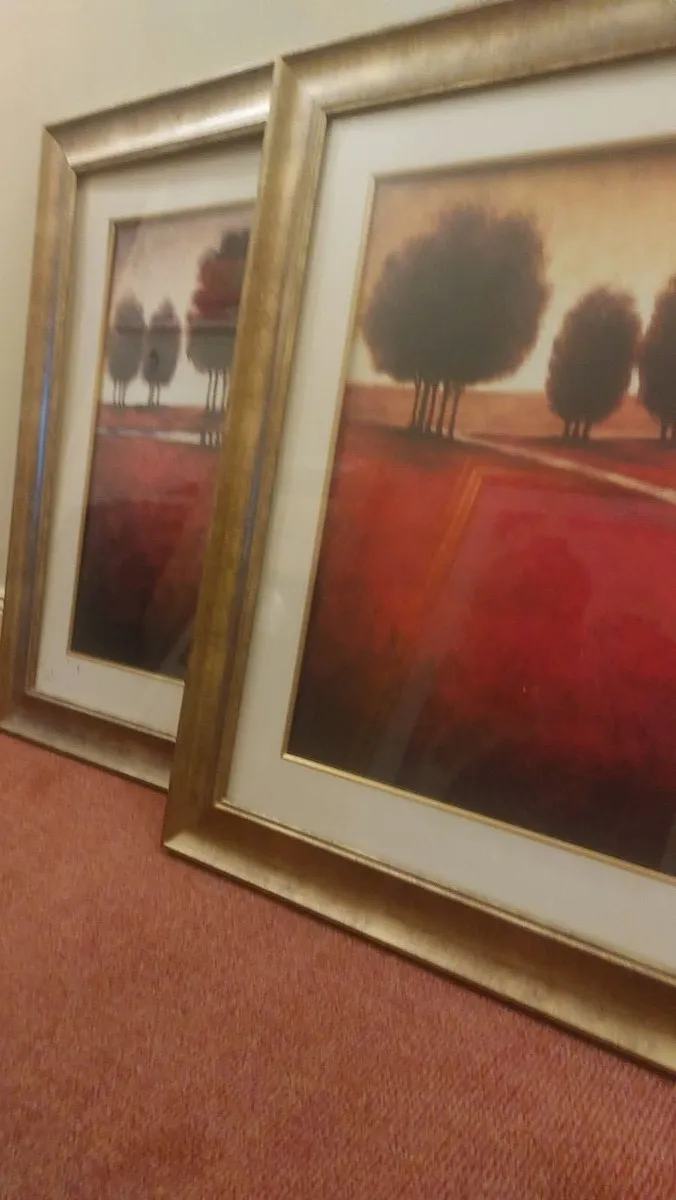 2 large picture frames - Image 1