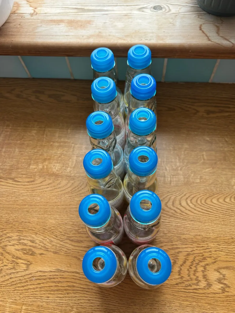 12 x Japanese HATA Ramune Glass Marble Bottles - Image 4