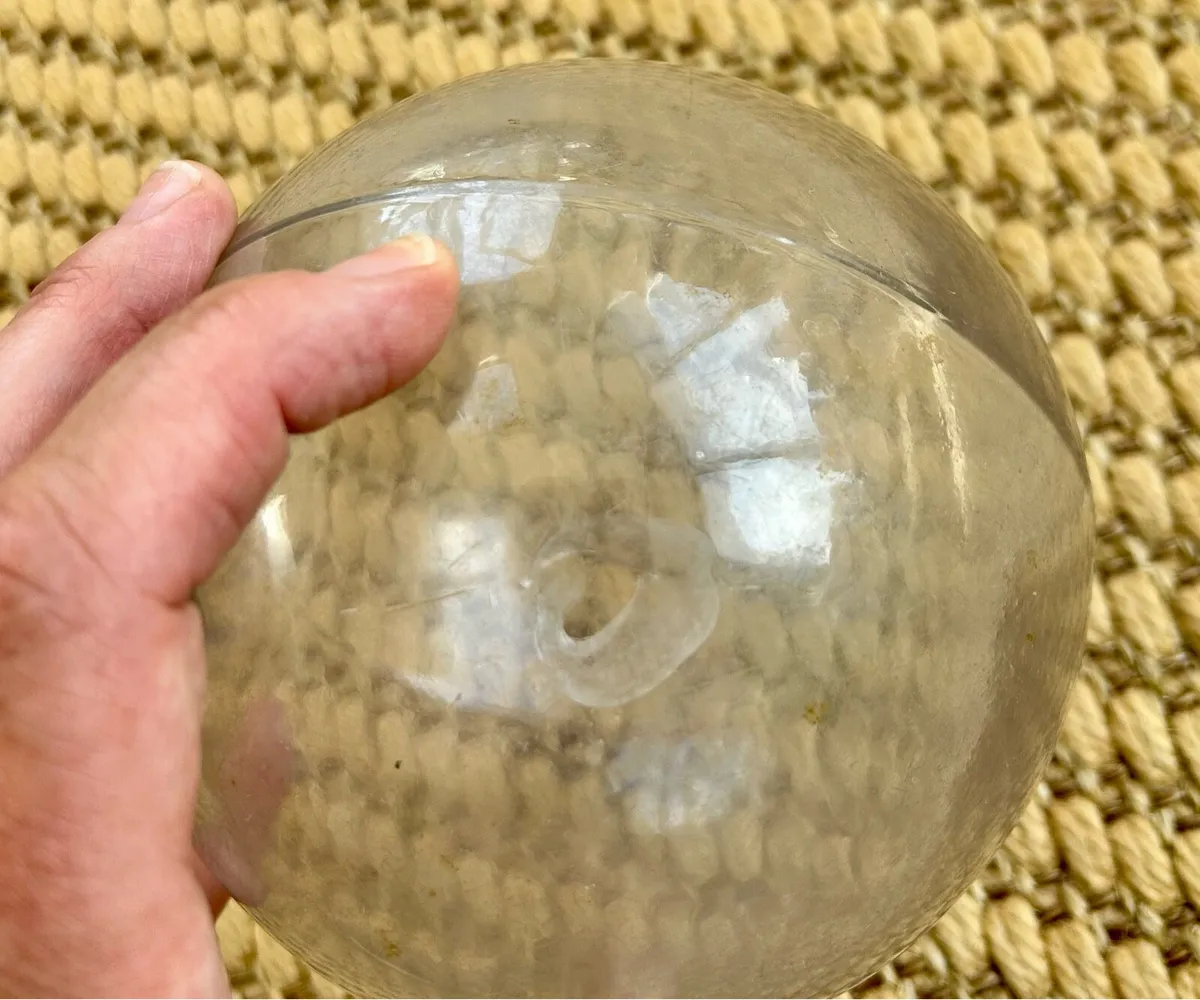 Vintage Hand-Blown Glass Fishing Net Float - Image 4