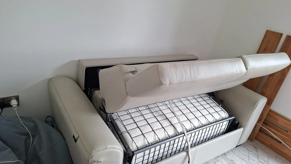 Leather Double folding sofa bed - Image 1