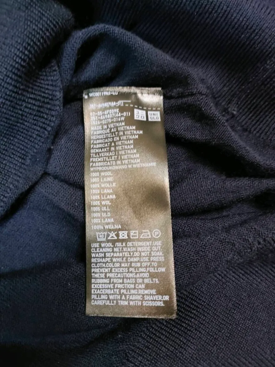 Uniqlo Merino Wool Half Zip Jumper Mens Medium - Image 4