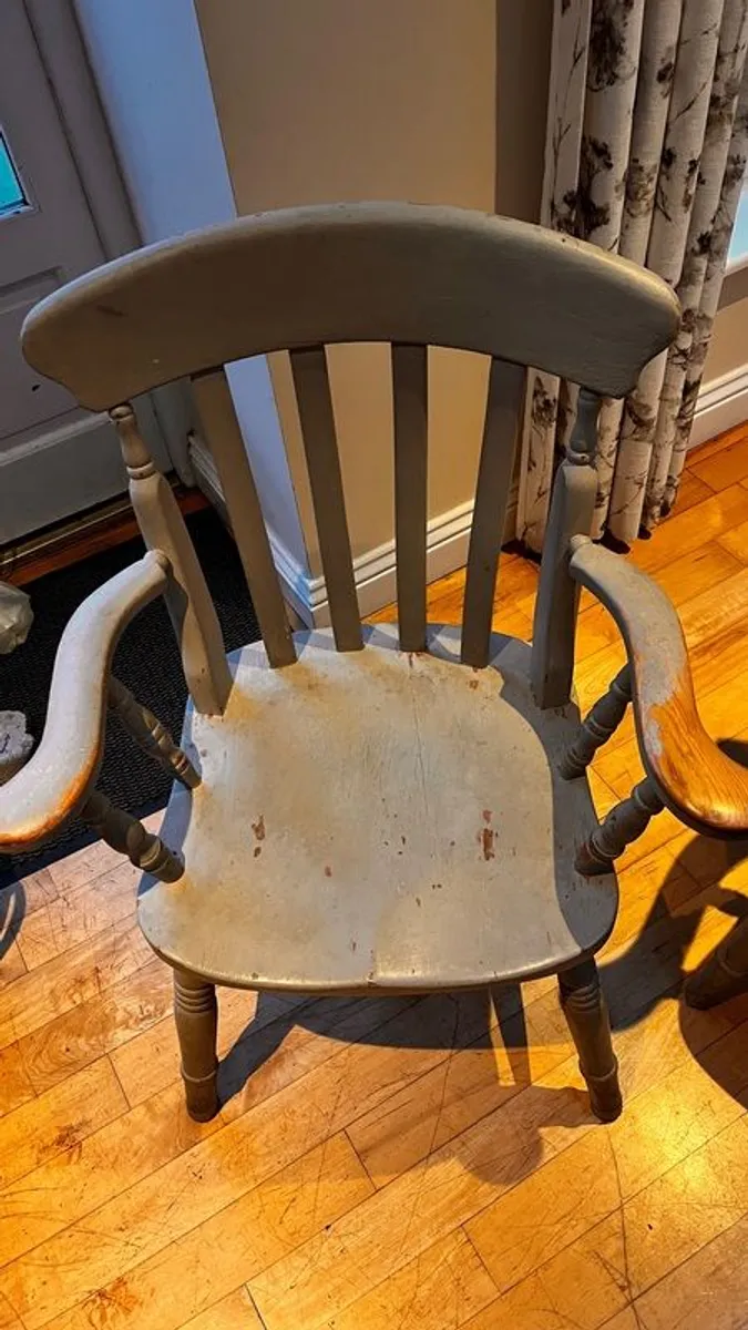 6 Solid oak Kitchen Chairs - Image 2