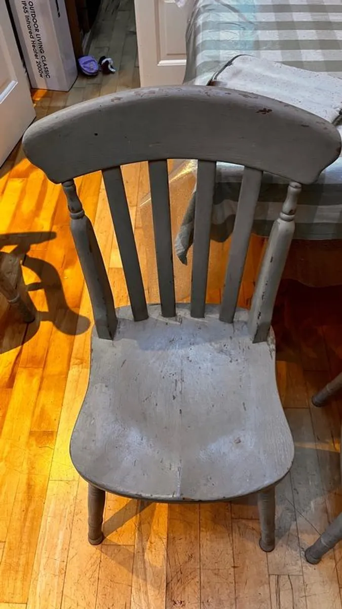 6 Solid oak Kitchen Chairs - Image 4