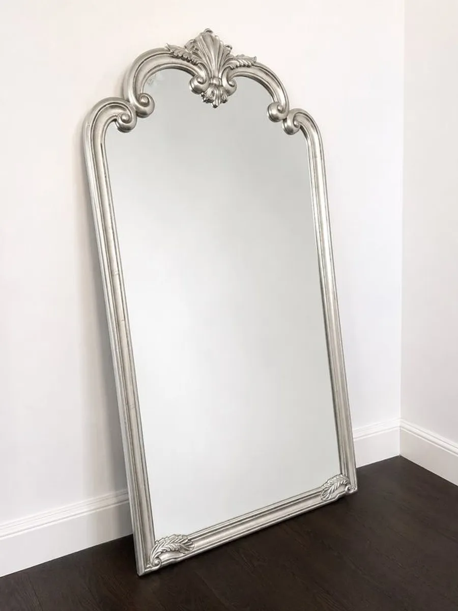 Elegant Silver French Antique Style Mirror