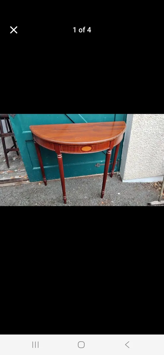 Edwardian half moon table