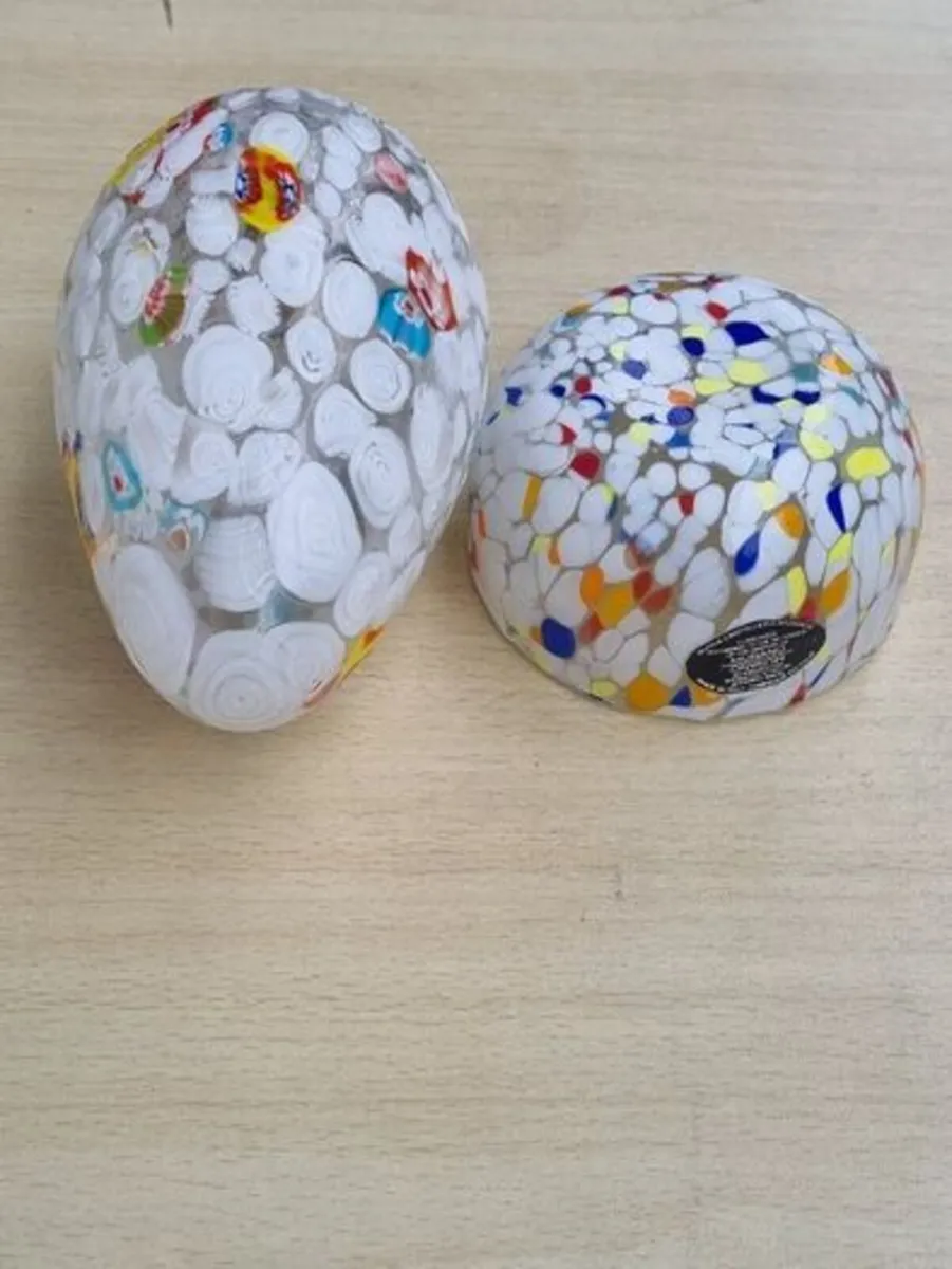 Murano decorative egg and glass bowl - Image 4
