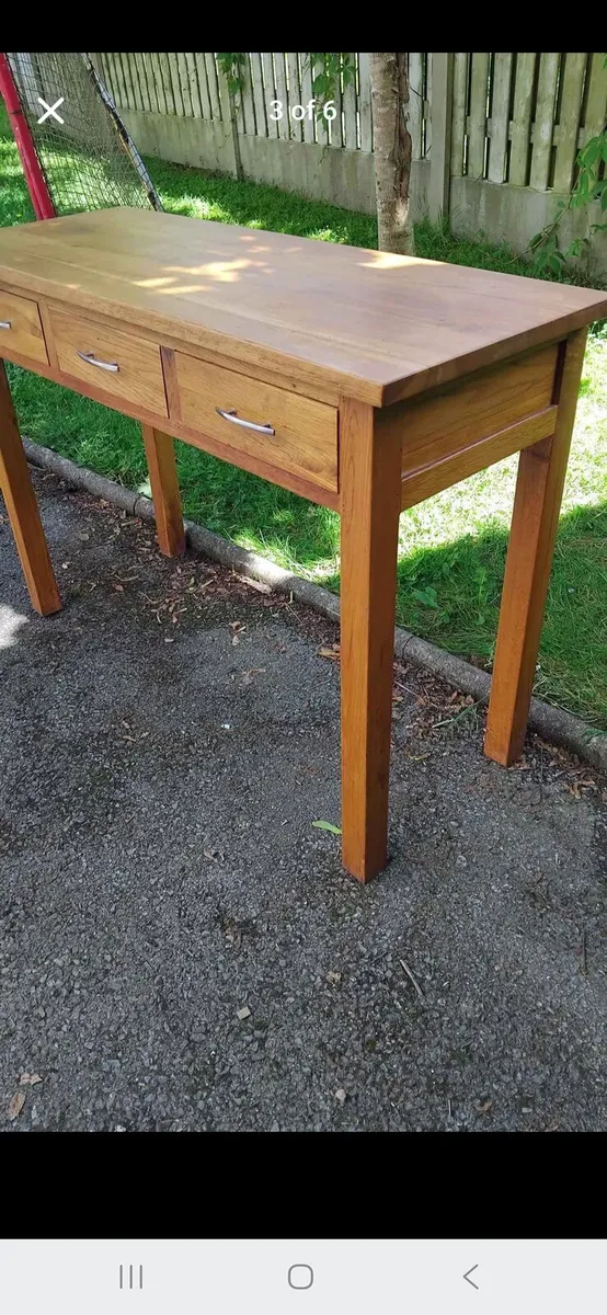 Oak hall table