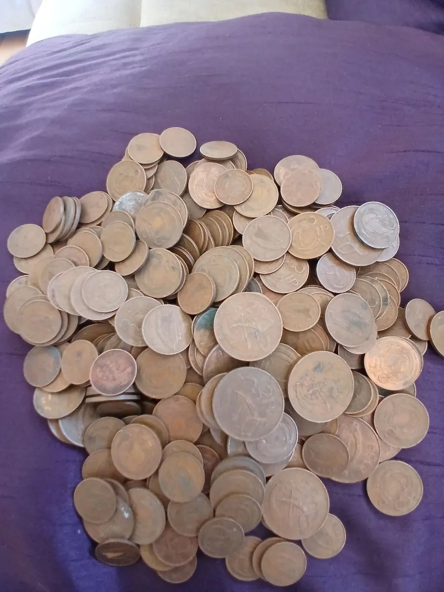 Coins irish 1p 2p and half pennys