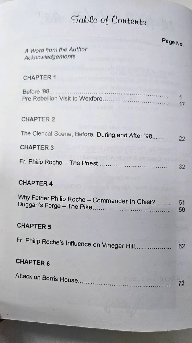 Fr Philip Roche Rebel Priest - 1798 History Book - Image 3