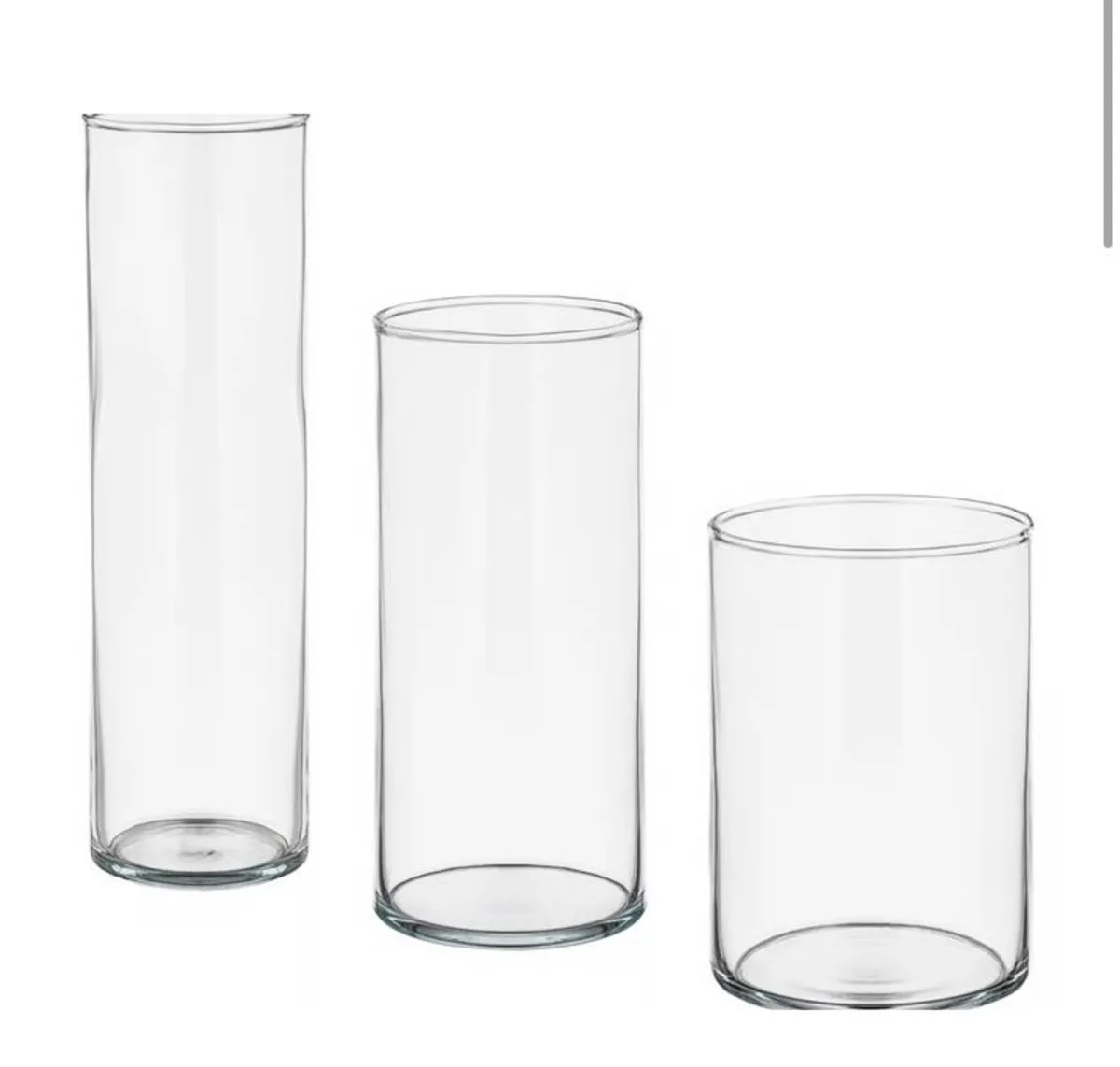 Glass Cylinder Vases - Wedding/Table Centrepieces, mix of vases - Image 2
