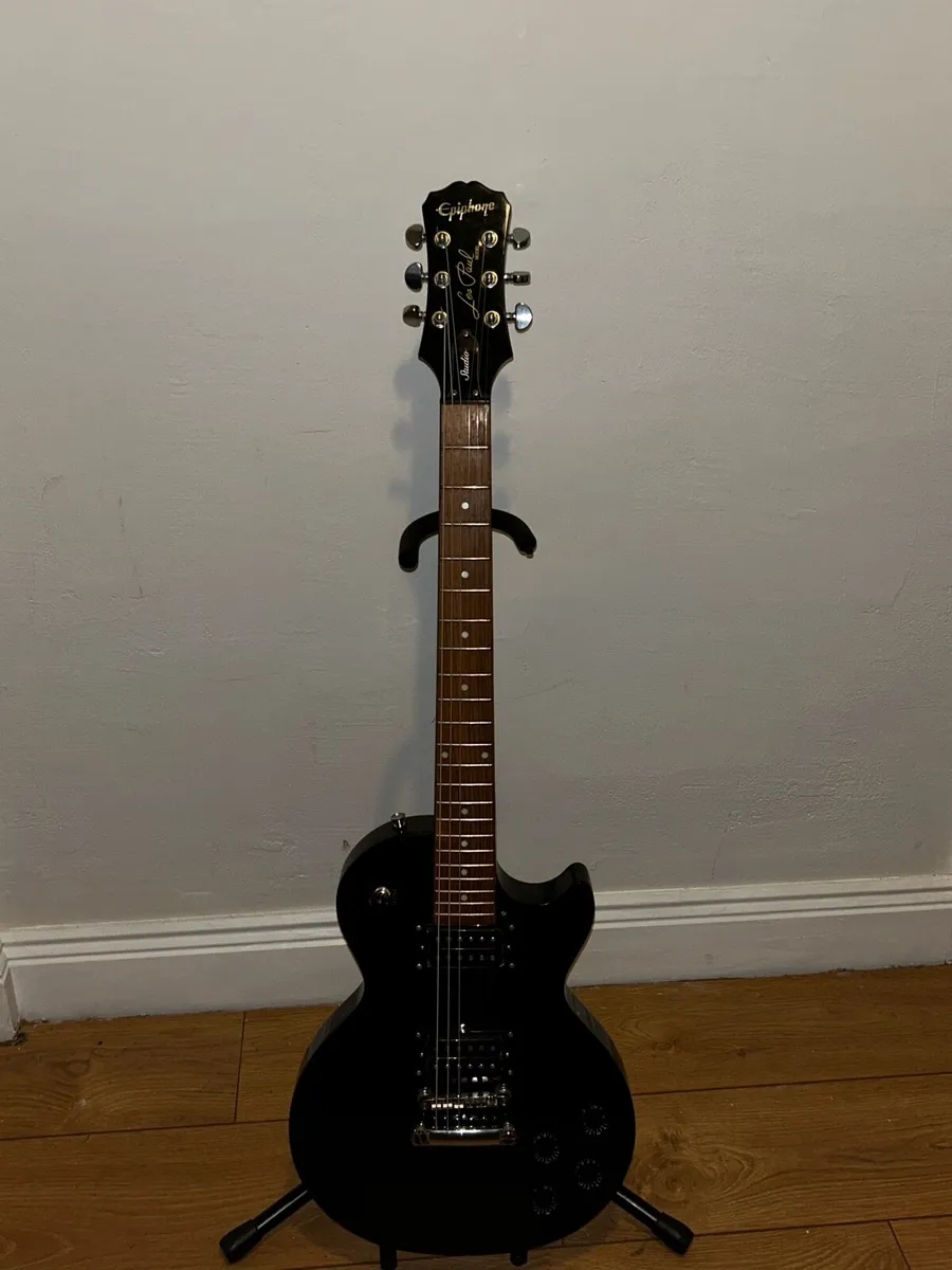 Epiphone Les Paul Studio Black Electric Guitar - Image 1