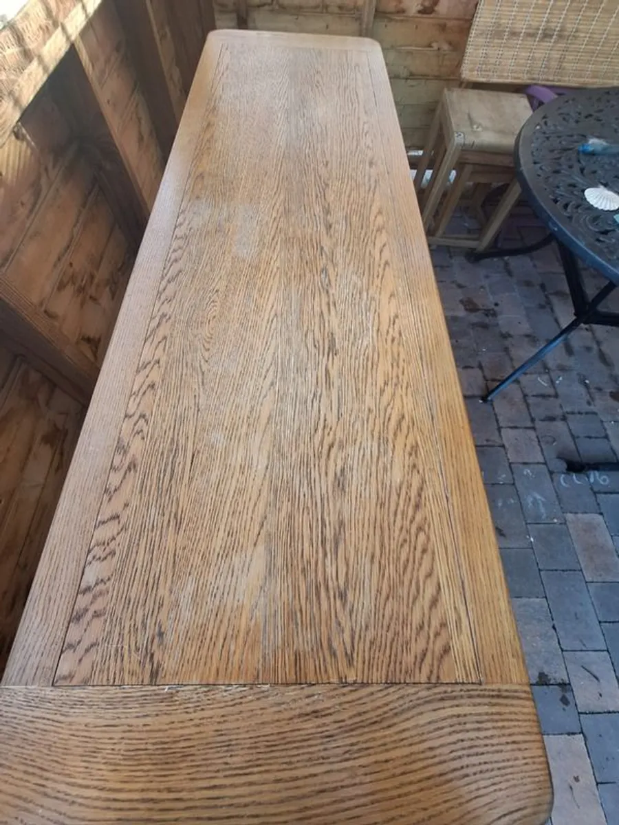 Oak Dining Table, Chair and Matching Sideboard - Image 4
