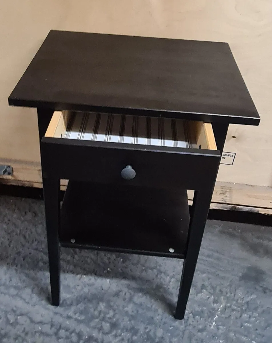 Black Nightstand / Bedside Table - Image 1