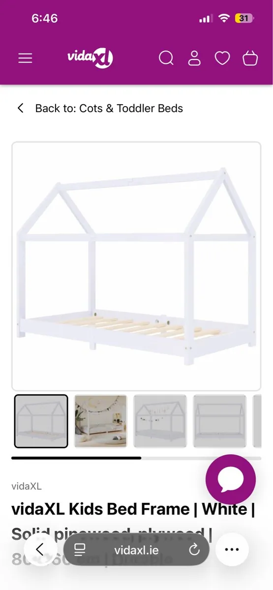 Kids Bed Frame and Mattress - Good Condition - Image 2