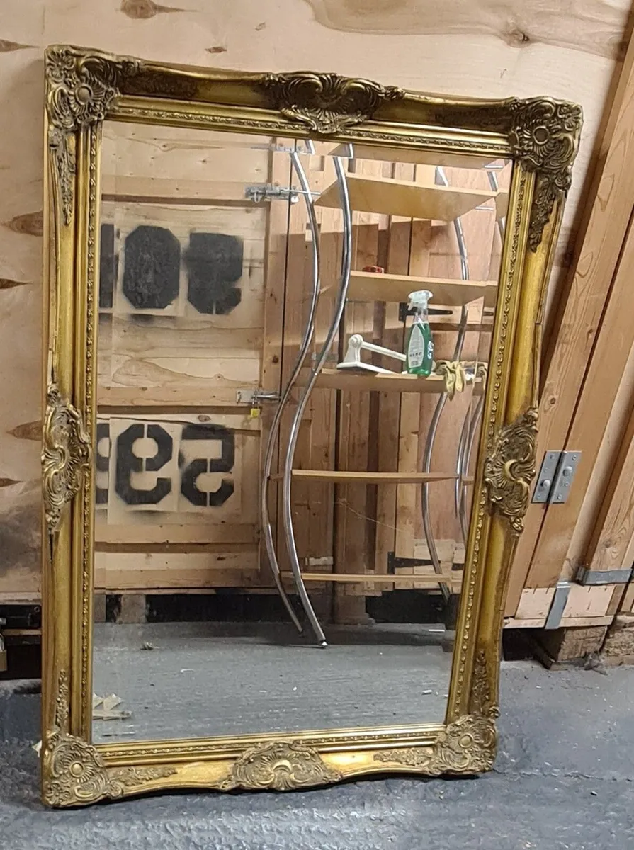 Classic Ornate Gold Wall Mirror (Baroque Style) - Image 2