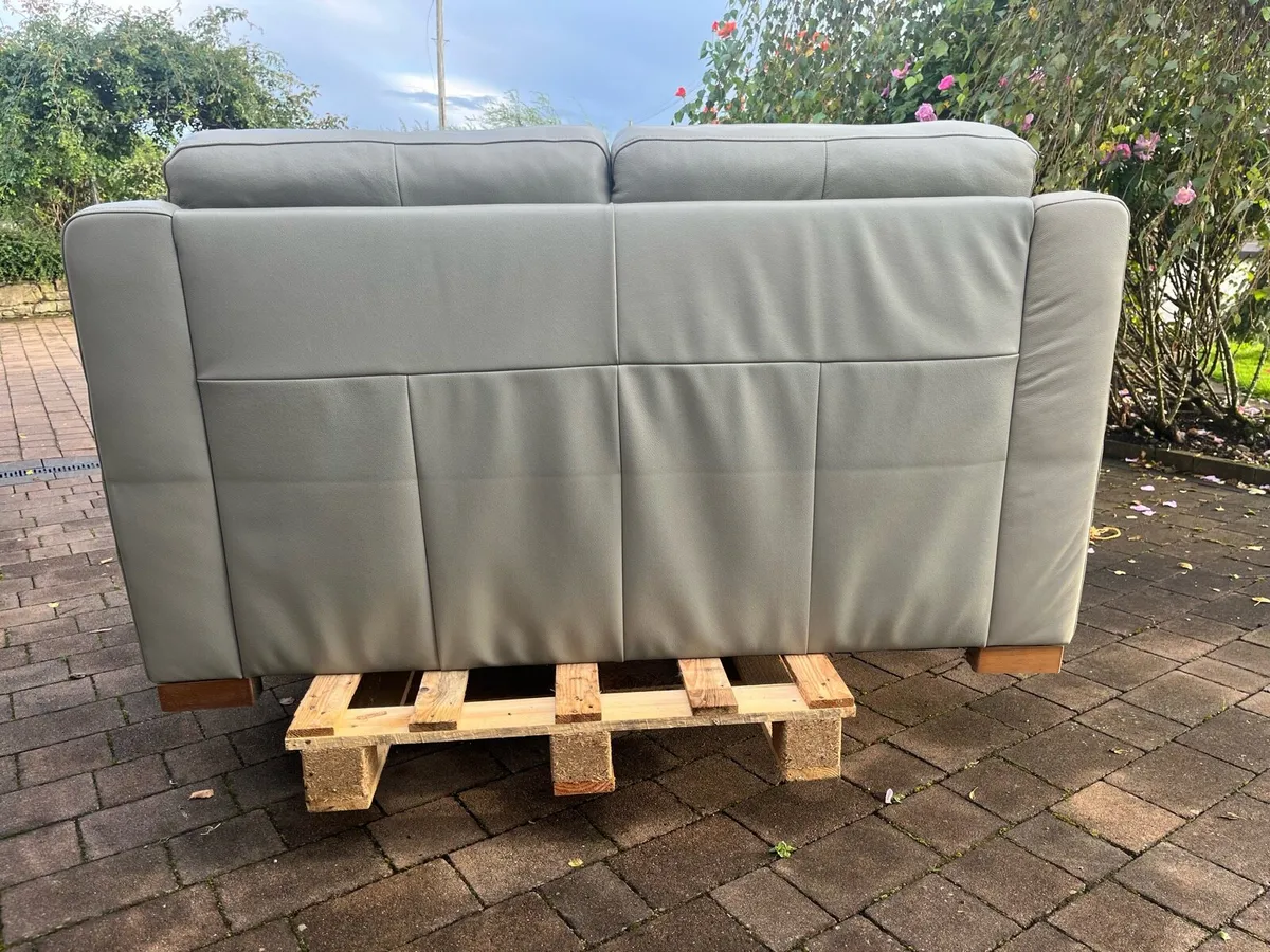 Alto 2 Seater Sofa | Leather | Olive Grey - Image 2