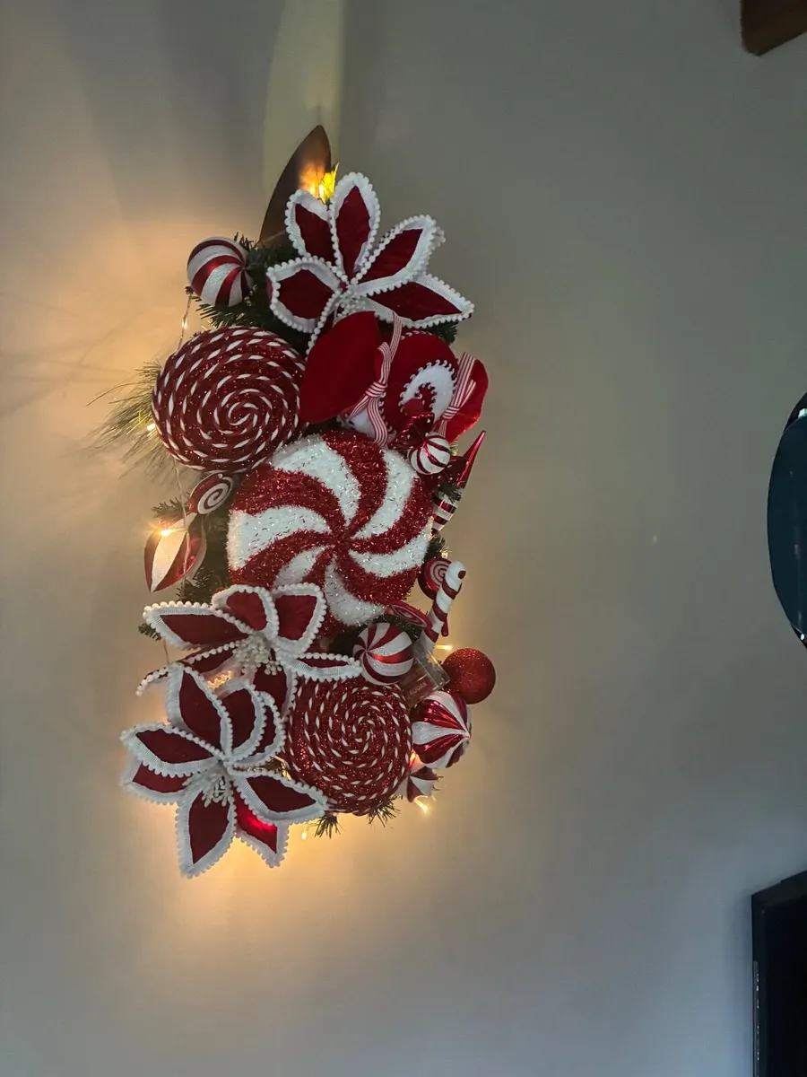 Christmas candy cane swag - Image 1