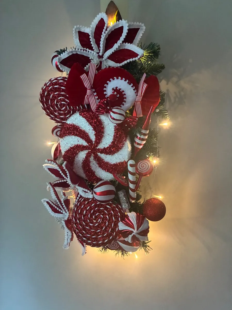 Christmas candy cane swag - Image 2