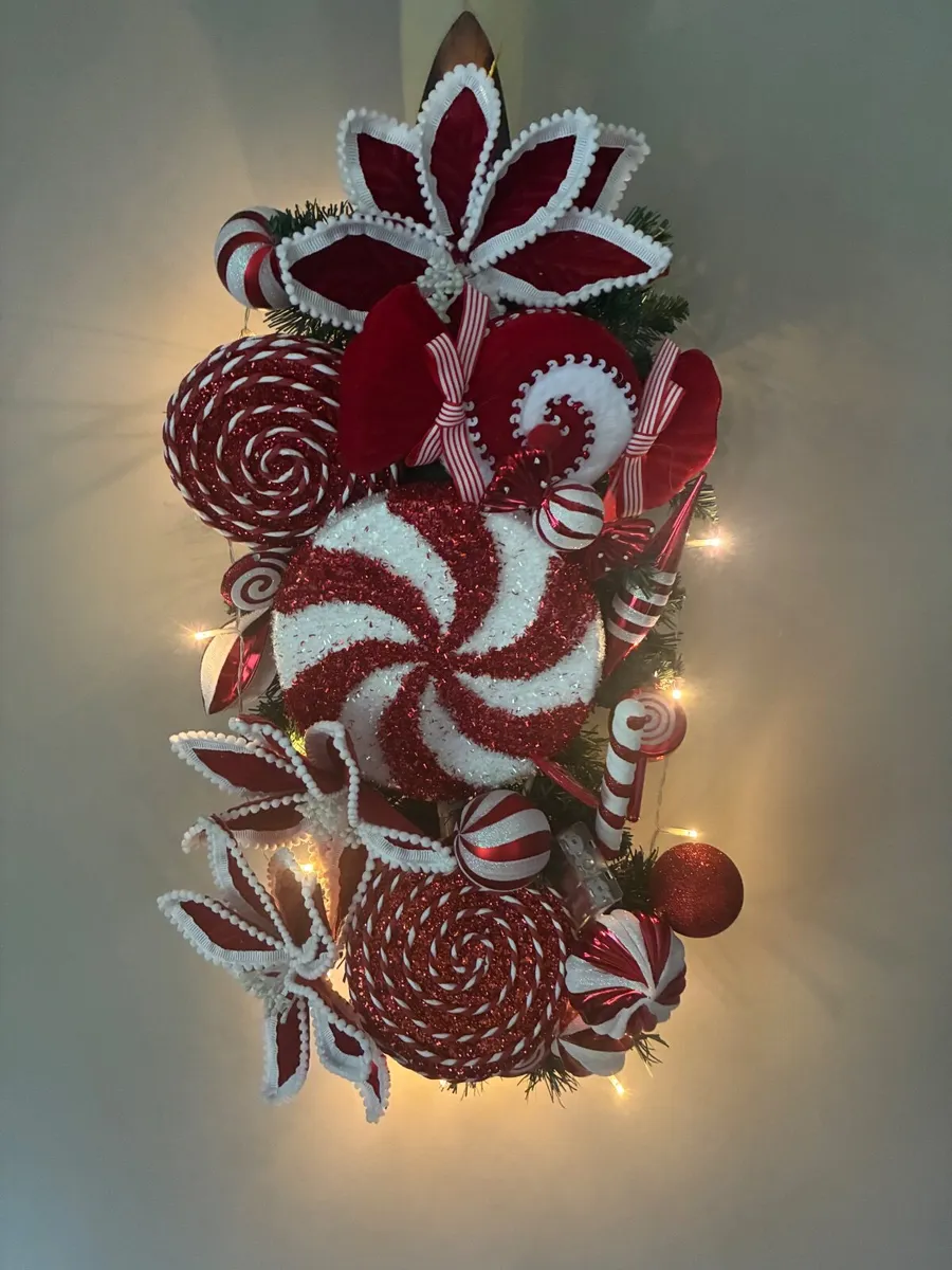 Christmas candy cane swag - Image 4