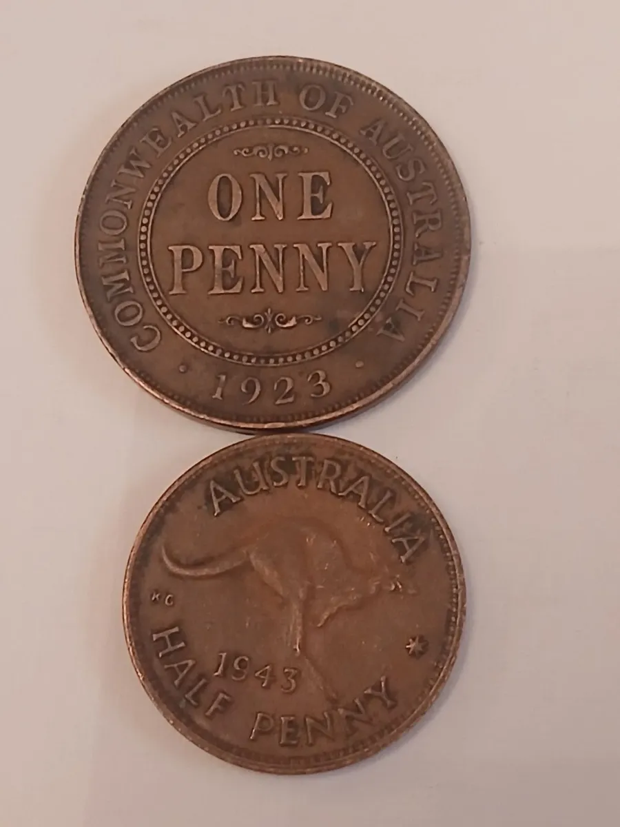 One penny and half penny australia