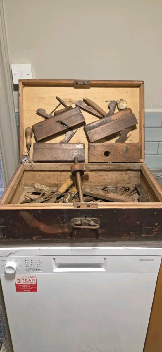 Antique Timber toolbox - Image 4