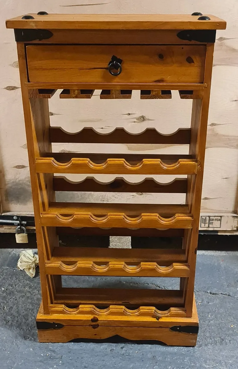 Solid Wooden Wine Rack Cabinet - Image 1