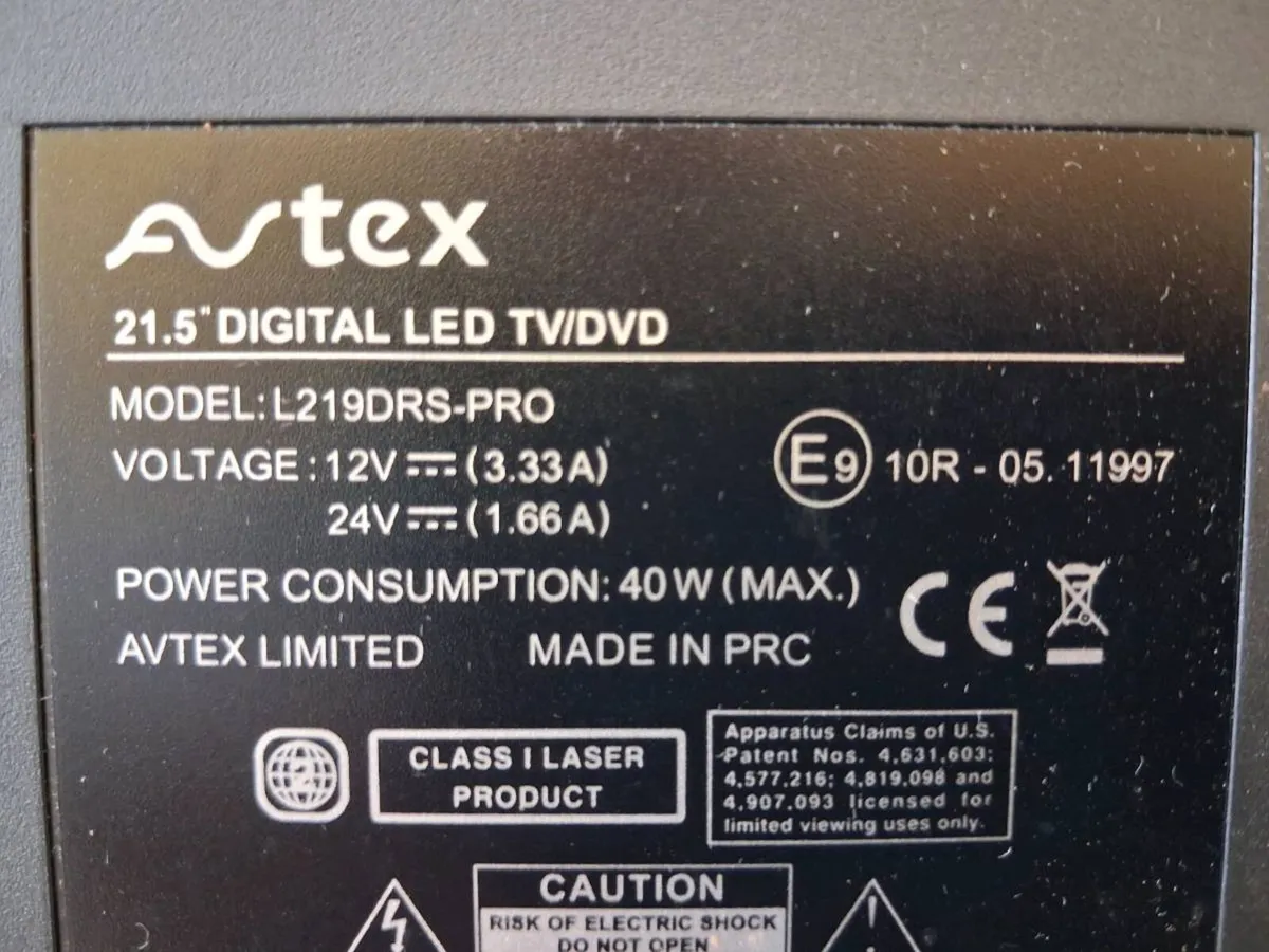 Postage - Avtex M219drs-pro - 21.5 12v Hd Tv Dvd P - Image 3