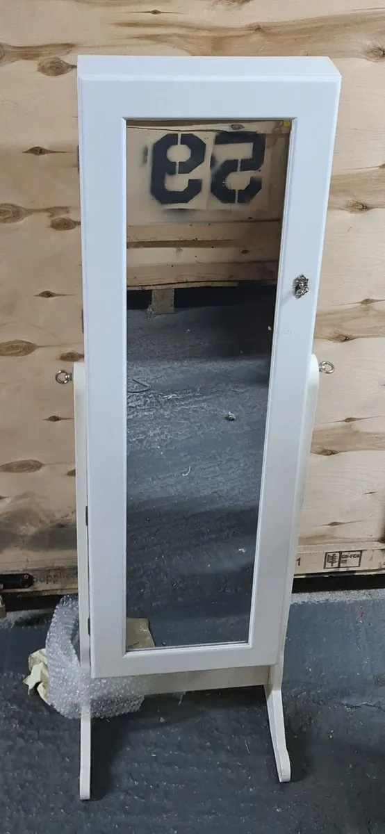 White Free-Standing Jewellery Cabinet - Image 1
