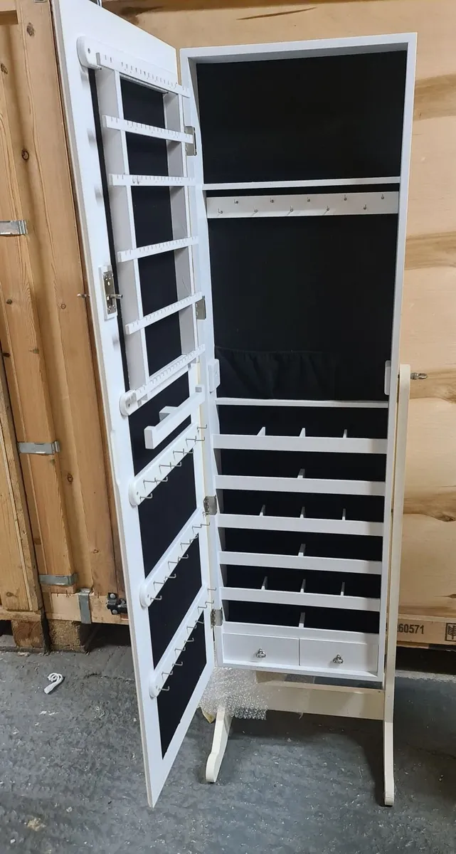 White Free-Standing Jewellery Cabinet - Image 2