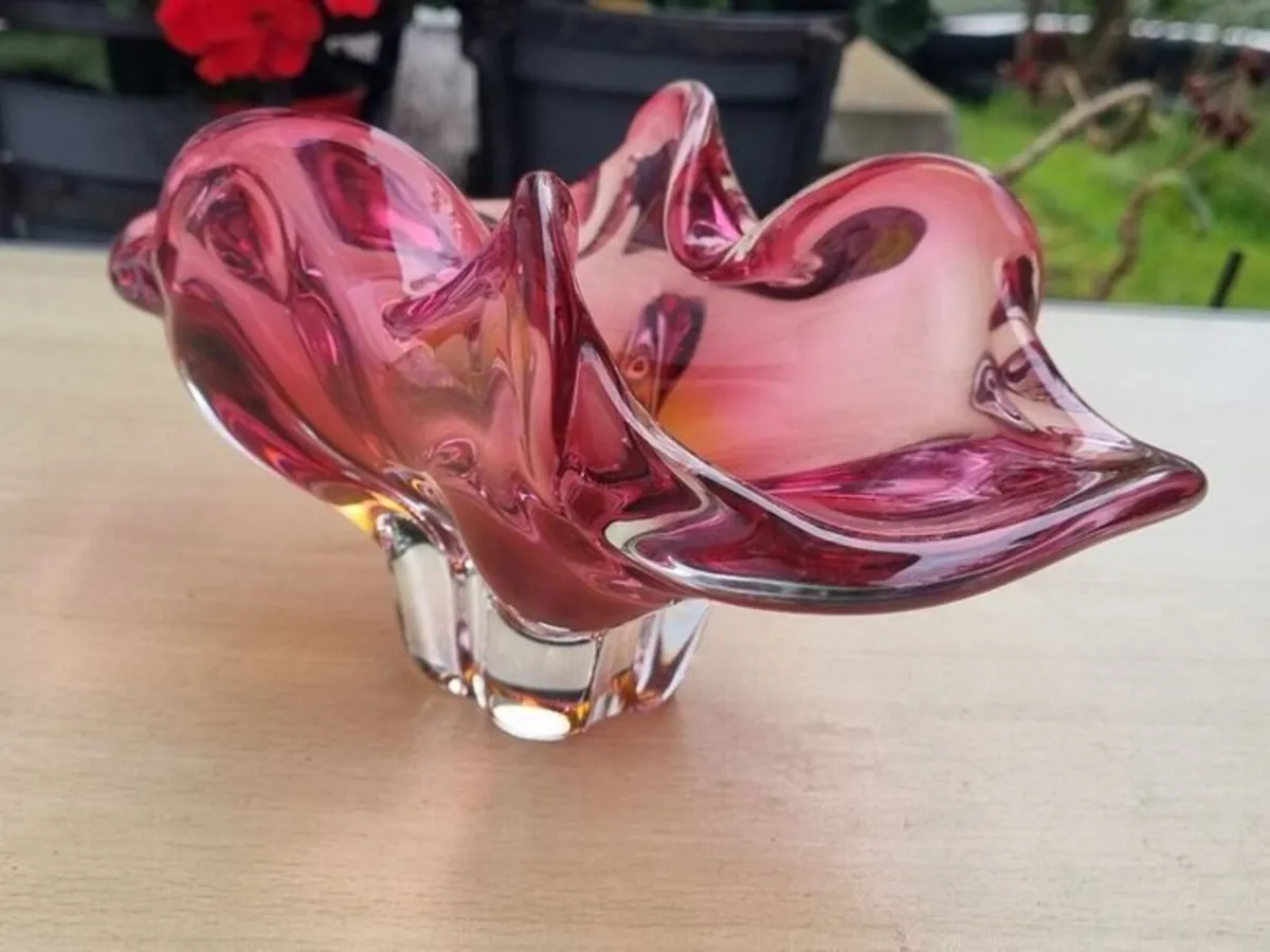 Czech Art Glass Bowl by Josef Hospodka, Chribska - Image 3