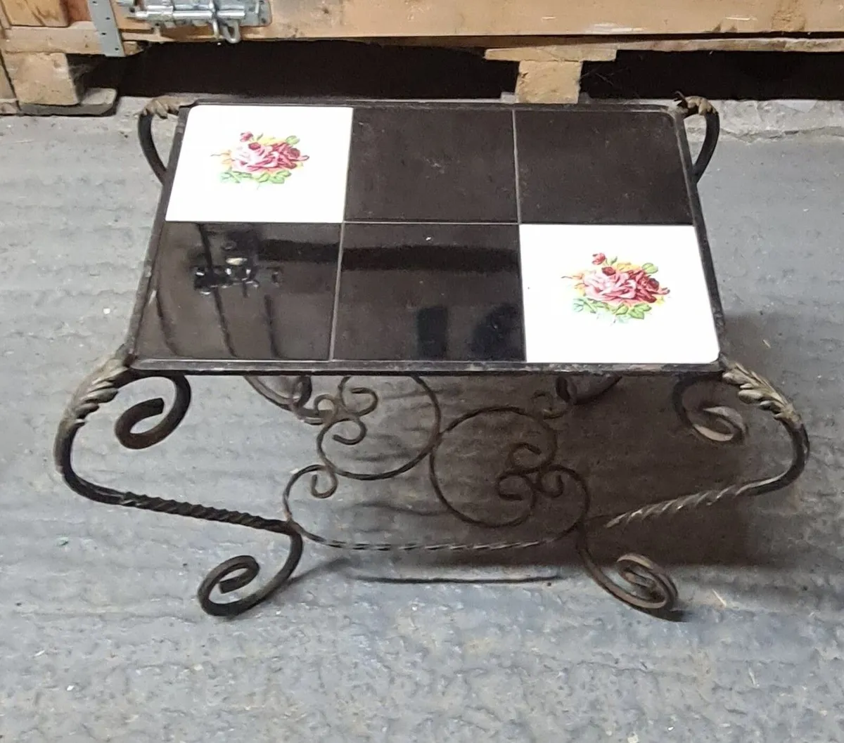 Vintage Wrought Iron Coffee Table - Image 1