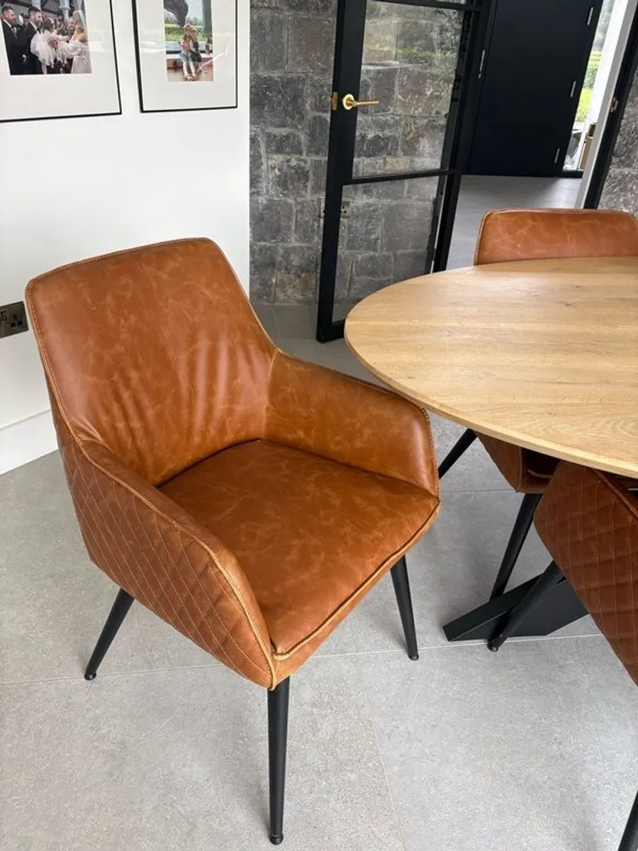 Faux leather Dining chairs X6 - Image 4
