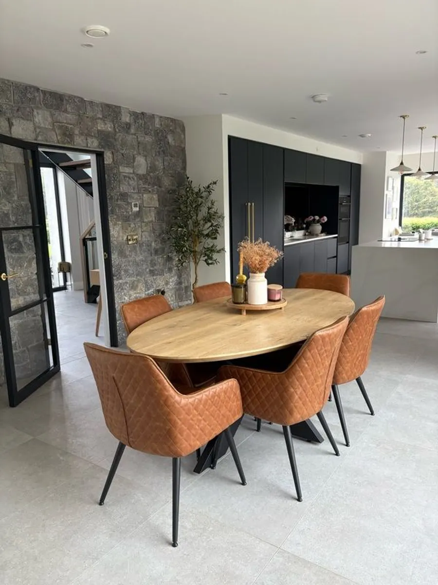 Faux leather Dining chairs X6 - Image 1