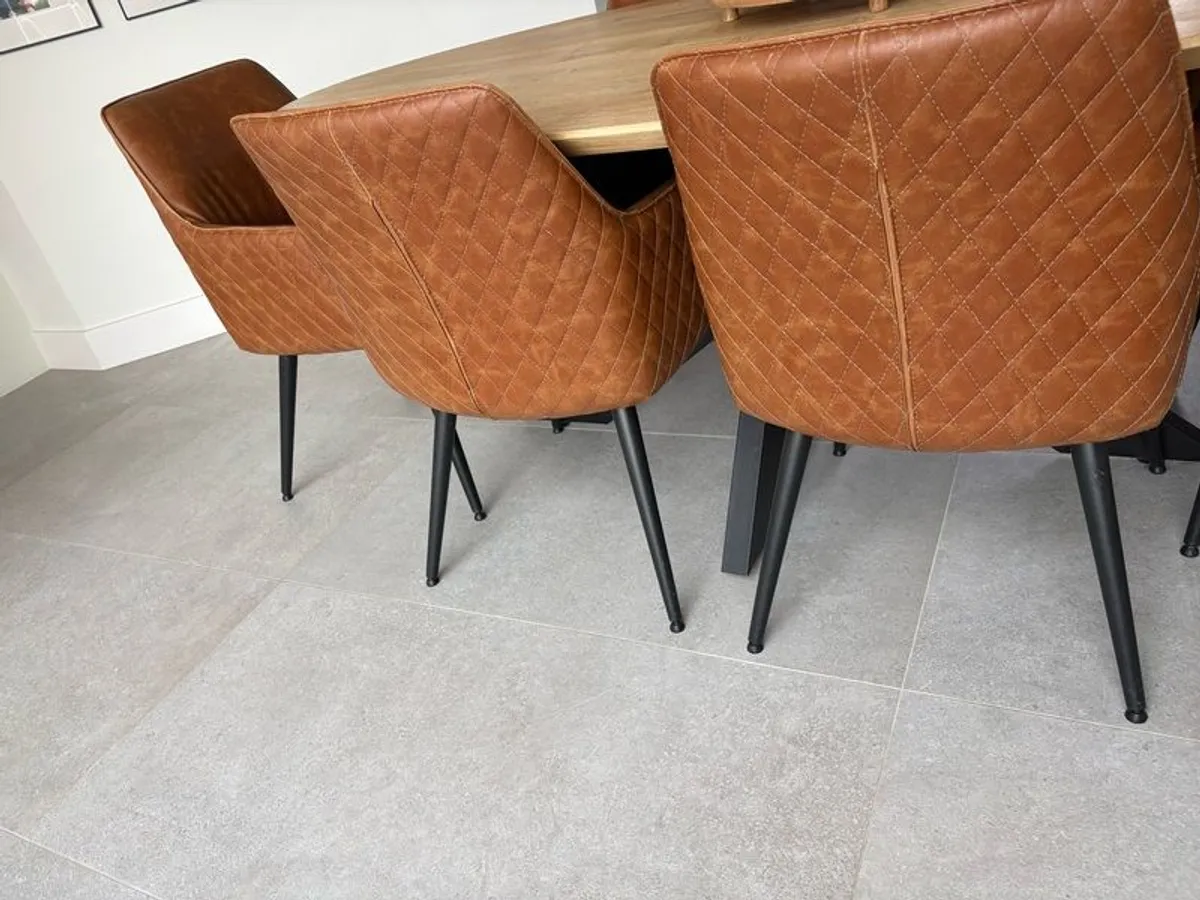 Faux leather Dining chairs X6 - Image 3