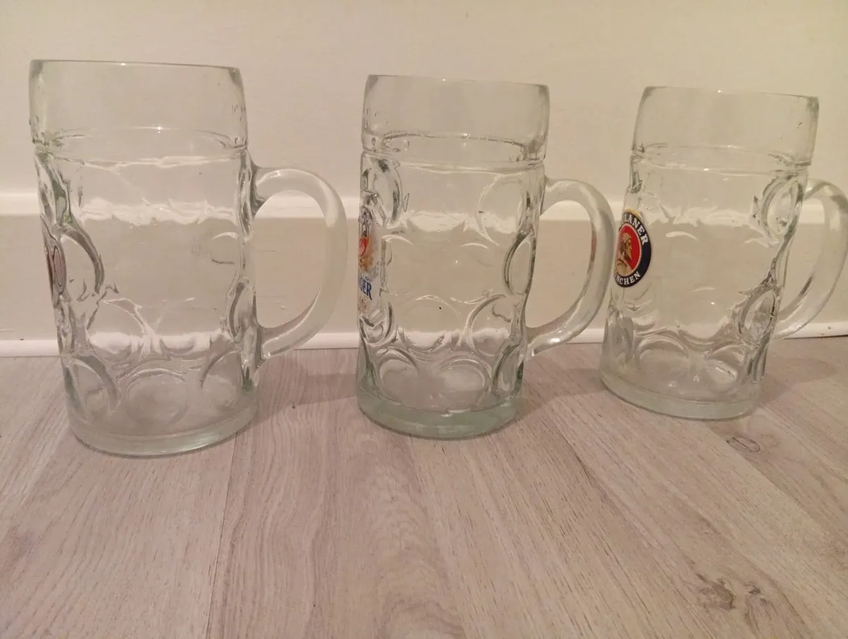 Original Erdinger Weissbrau 1litre Beer Glasses - Image 2