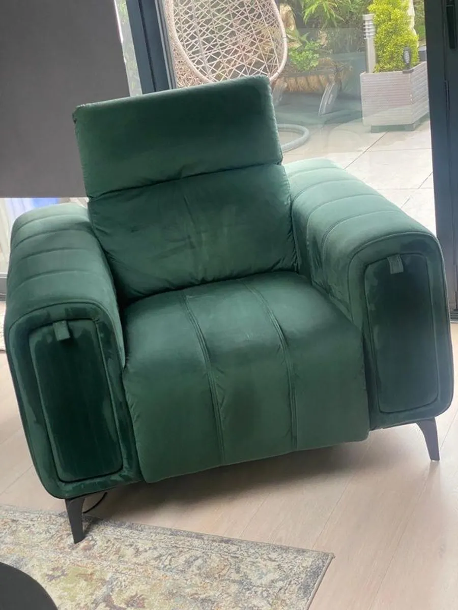 Recliner Emerald Green Arm Chair - Image 1