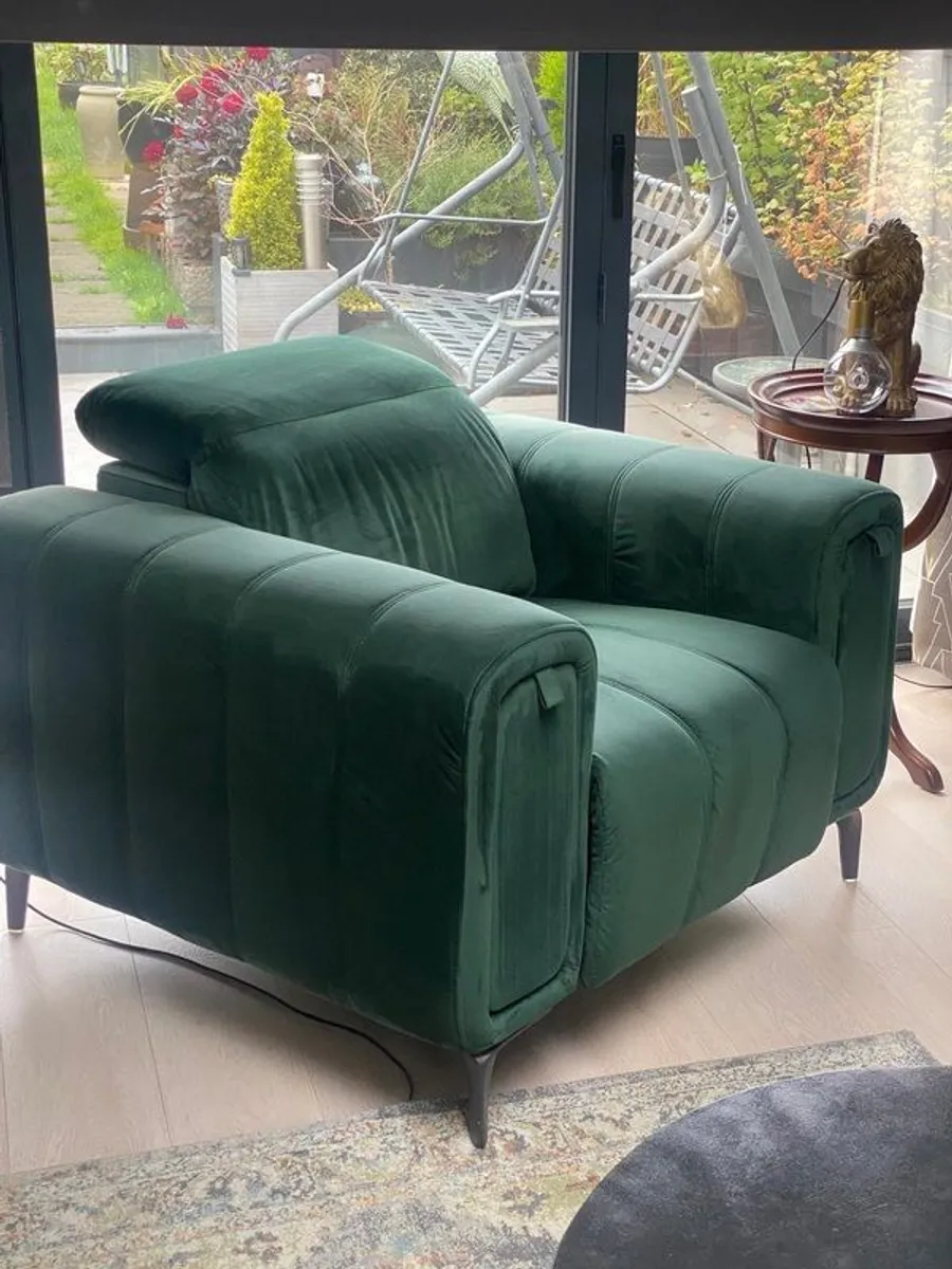 Recliner Emerald Green Arm Chair - Image 2