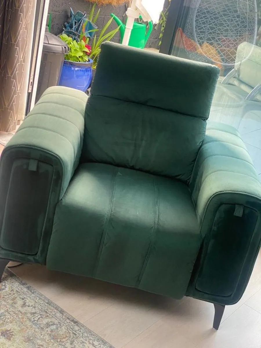 Recliner Emerald Green Arm Chair - Image 3
