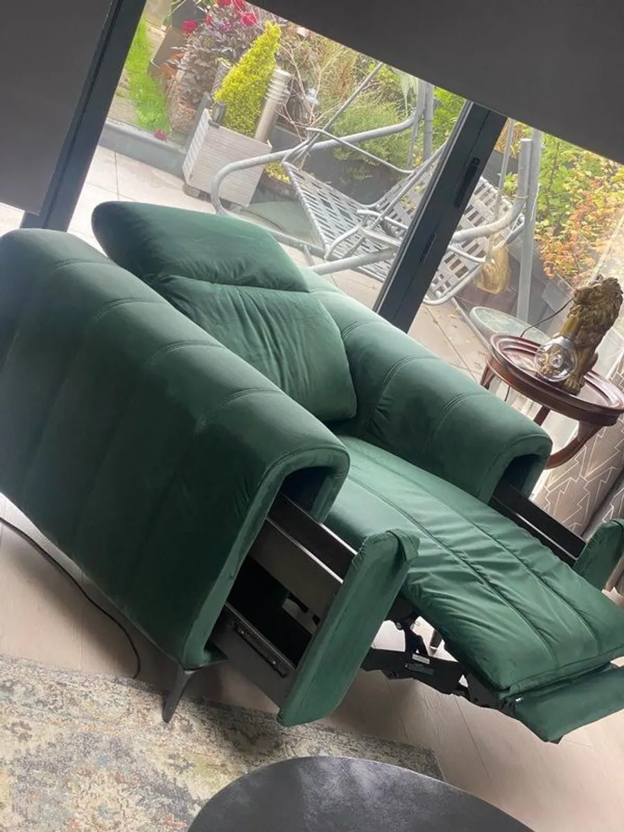 Recliner Emerald Green Arm Chair - Image 4